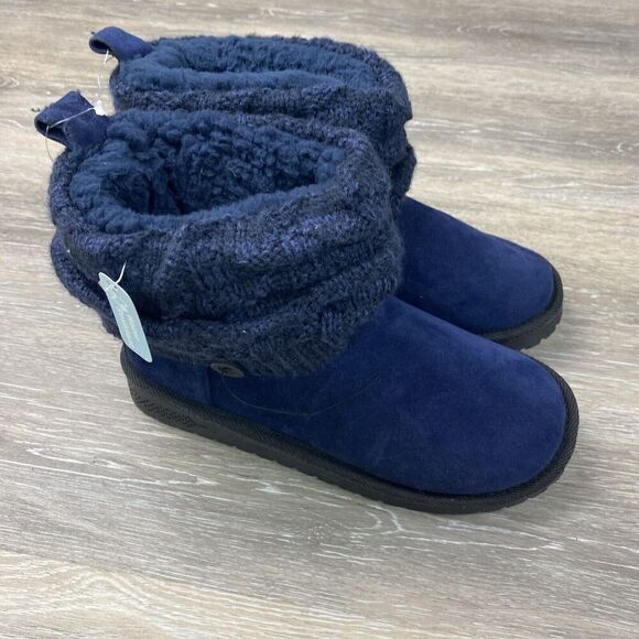 Muk Luks Laurel Boots Women's 6W Navy Blue - Picture 4 of 7